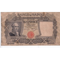 Banco di Napoli 500 Lire 7 Dicembre 1909